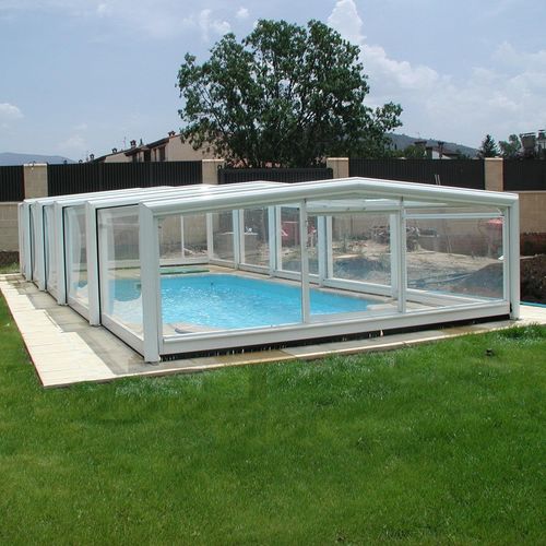 Abri de piscine haut - PETRA - planetabri - bas / mi-haut / adossé