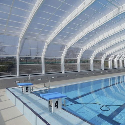 Abri de piscine haut - Magda - planetabri - télescopique / en aluminium / en polycarbonate