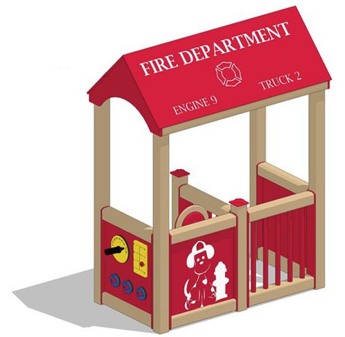 Cabane pour enfant pour extérieur - FIRE STATION - Nature of Early Play