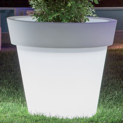 Pot de jardin en polyéthylène - BRIGHT : GEMMA - MONACIS - rond / lumineux / résidentiel
