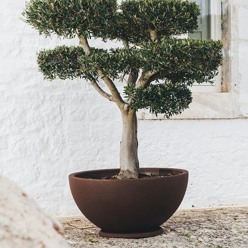 Jardinière en polyéthylène rotomoulé - ROME : ATENA - MONACIS - ronde / résistante aux intempéries / résistante aux UV