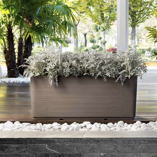 Jardinière en plastique - INDY  - TeraPlast - rectangulaire / contemporaine / pour espace public
