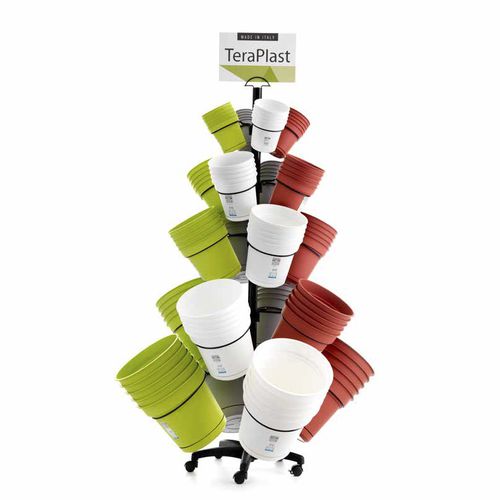 Présentoir pour plante - TeraPlast - en métal / à roulettes / professionnel