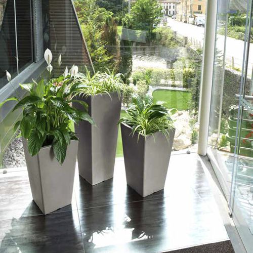 Pot de jardin en plastique - PASUBIO ALTO - TeraPlast - à poser / carré