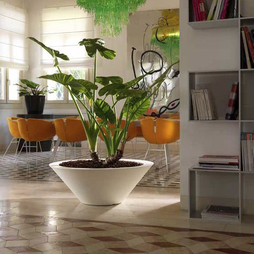 Jardinière en plastique - SCHIO CIOTOLA - TeraPlast - ronde / contemporaine / d'extérieur