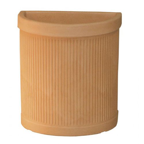 Pot de jardin en plastique - MURO RIGHE - TeraPlast - à poser / demi-rond