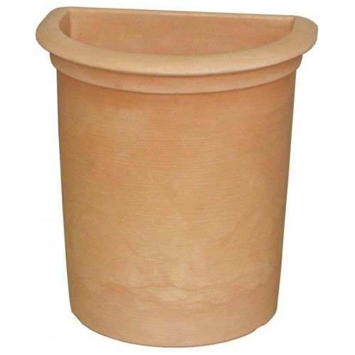Pot de jardin en plastique - MURO LISCIO - TeraPlast - à poser / demi-rond