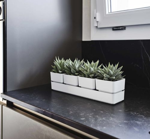 Pot de jardin en plastique - SIERRA - TeraPlast - à poser / rectangulaire / résidentiel