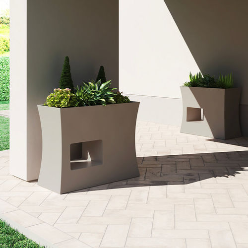 Jardinière en polyéthylène rotomoulé - Argo - PASQUINI & BINI - rectangulaire / sur mesure / contemporaine