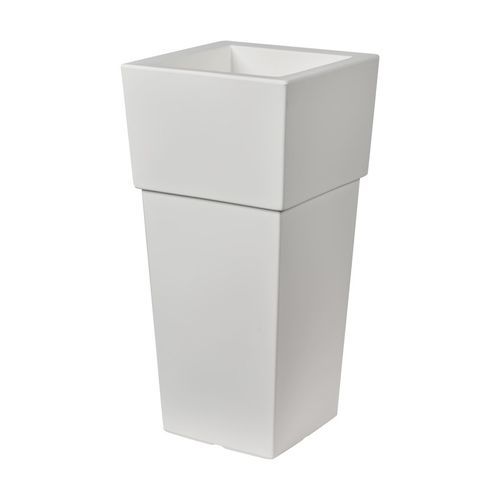 Pot de jardin en polyéthylène rotomoulé - Aquila – ALBA - PASQUINI & BINI - carré / résidentiel / blanc