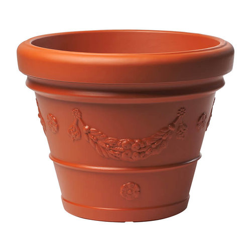 Pot de jardin de terre cuite - Idra - PASQUINI & BINI - en plastique / rond / résidentiel