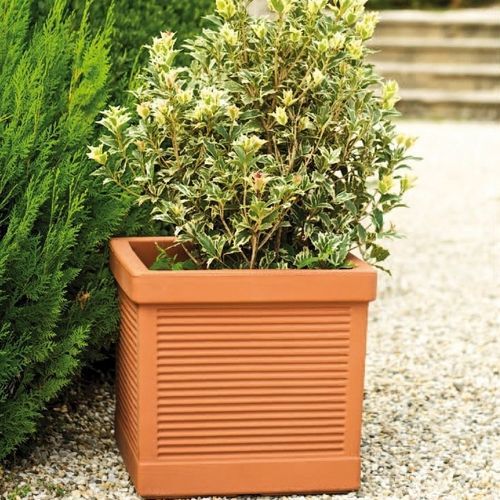 Pot de jardin en polyéthylène rotomoulé - Millerighe - PASQUINI & BINI - rectangulaire / résidentiel / anthracite