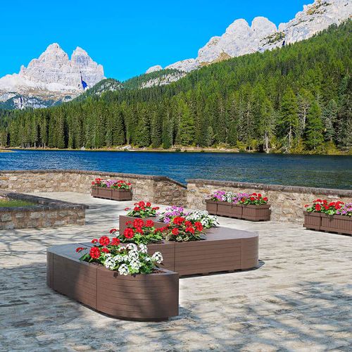 Jardinière en polyéthylène rotomoulé - LES60 - PASQUINI & BINI - rectangulaire / sur mesure / contemporaine