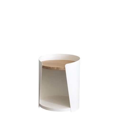 Table de chevet contemporaine - ARMAND - Résistub Productions - en chêne / en MDF / en acier
