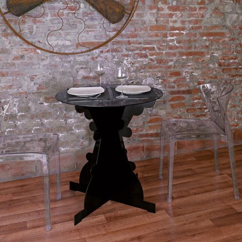 Table contemporaine - ARTÙ 75 - Officinanove - en tôle / avec piètement en tôle d'acier / ronde
