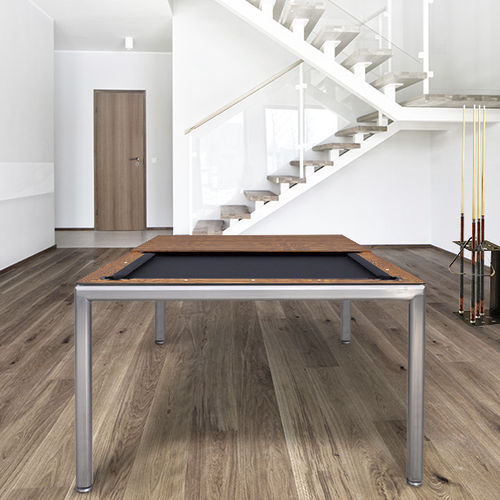 Table à manger contemporaine - PRONTO ULTRA - Bilijardai JSC - en acier / en HPL / avec piètement en acier
