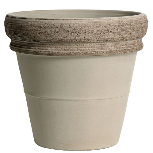 Pot de jardin en terracotta - VULCANO GRAFFIATO : HEAVY RIM - DEGREA - rond