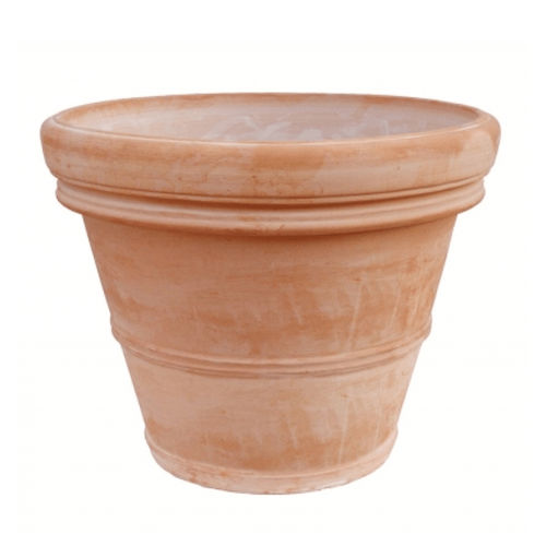 Pot de jardin en terracotta - Toscana : Heavy Rim - DEGREA - conique / résidentiel