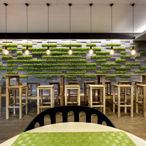 Mur végétal stabilisé - CUSTOM PISTACHIO - Greenarea - sur mesure / en mousse boule / en lichen
