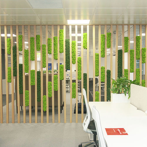 Mur végétal stabilisé - CUSTOM PISTACHIO&GREEN - Greenarea - sur mesure / feuillages denses / en mousse boule