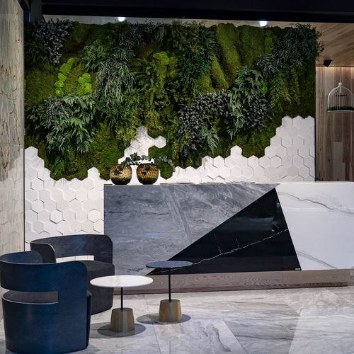 Jardin vertical stabilisé - MOSS&PLANTS MID - Greenarea - en mousse boule / d'intérieur / bioclimatique