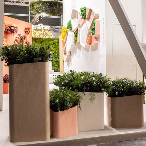 Jardinière en fibre de polyester - ILLA - Greenarea - modulable / fait main / 100% recyclable