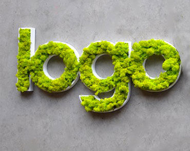 Tableau végétal stabilisé - PERSONALIZED LOGOS IN LICHEN - BM PIANTE STABILIZZATE - naturel / d'intérieur / pictogramme