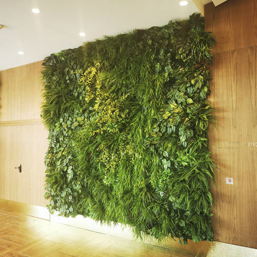 Mur végétal synthétique - Artificiel feuillu - Végétal Indoor - sur mesure / feuillages denses / floral