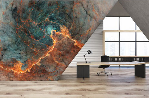 Papier peint contemporain - MARBLE ON FIRE - LÉ PAPIERS DE NINON - à motif / imprimé