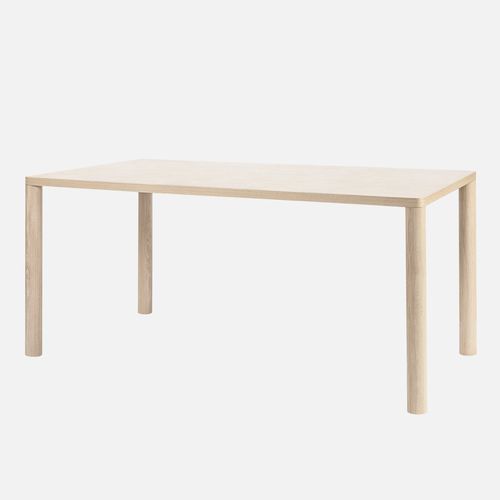 Table à manger contemporaine - LOG - hem - en placage de bois / en chêne naturel / rectangulaire