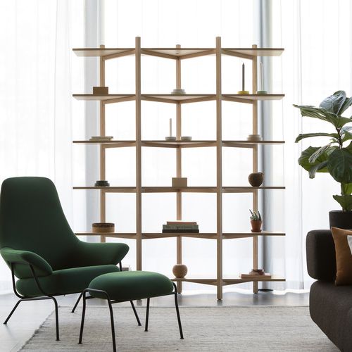 Étagère basse - ZIG ZAG - hem - contemporaine / en chêne