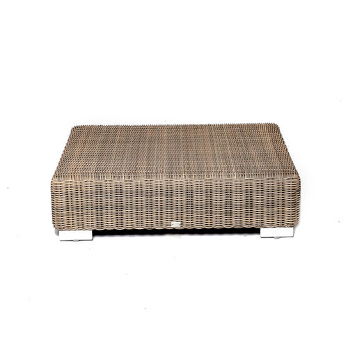 Table basse contemporaine - ELEMENTS - applebee - en osier / en aluminium / carrée
