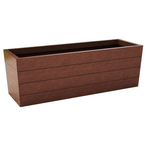 Jardinière bois - MADERA - PLANTERS UNLIMITED - en fibre de verre / rectangulaire / contemporaine