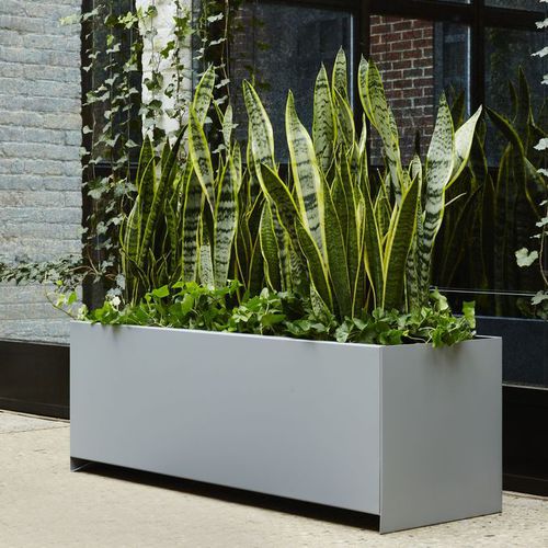 Jardinière en aluminium - RANCH 16/20 - PLANTERWORX - en acier COR-TEN® / rectangulaire / modulable