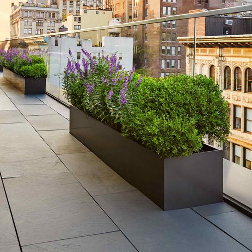Jardinière en acier inoxydable - STANDARD - PLANTERWORX - en aluminium / en acier COR-TEN® / rectangulaire