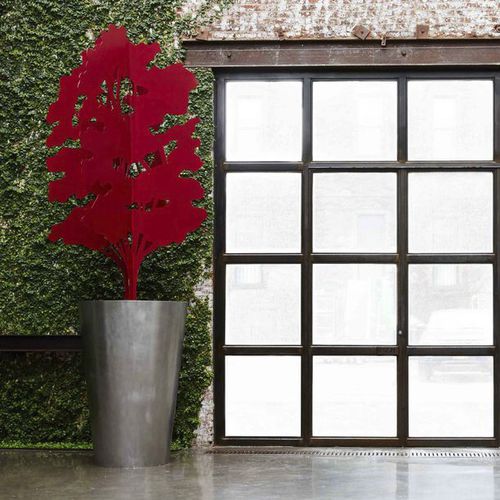 Pot de jardin en acier inoxydable - TAPER - PLANTERWORX - en aluminium / en acier corten / rond