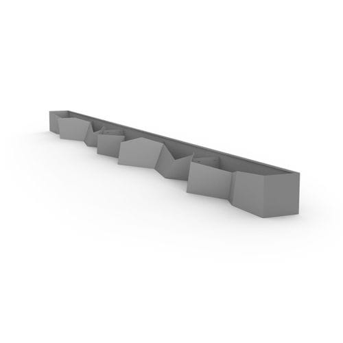 Jardinière en acier inoxydable - ELEMENT - PLANTERWORX - en aluminium / en acier COR-TEN® / modulable
