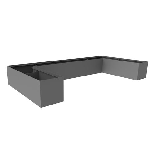 Jardinière en acier inoxydable - U - PLANTERWORX - en aluminium / en acier COR-TEN® / modulable