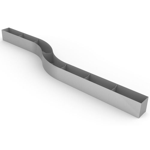Jardinière en acier inoxydable - PLANTERWORX - en aluminium / en acier COR-TEN® / courbée