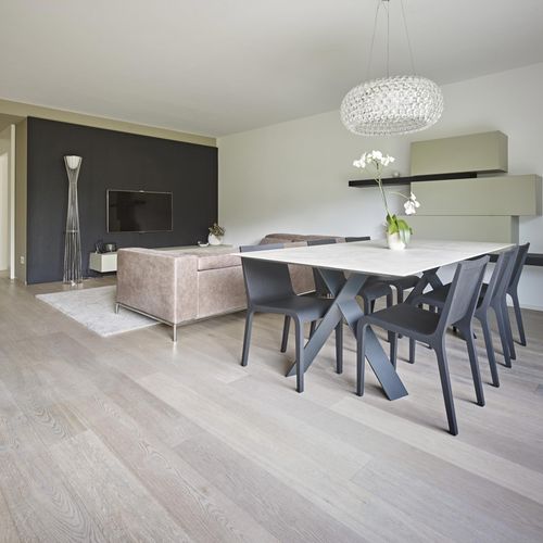 Parquet contrecollé - ARGENTO - FIEMME 3000 - en chêne / huilé / brossé
