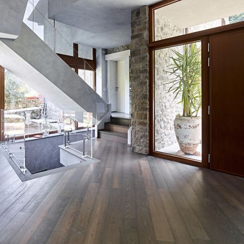Parquet contrecollé - BRINAMONTE - FIEMME 3000 - en acacia / huilé / brossé