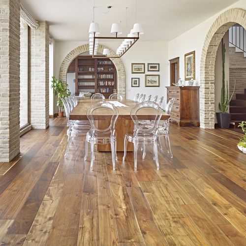Parquet contrecollé - FIOR DI TEMPO - FIEMME 3000 - en teck vieilli / huilé / brossé