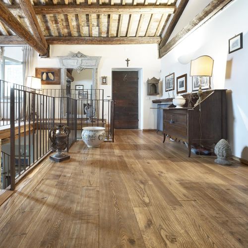 Parquet contrecollé - FIOR DI RAGGIO - FIEMME 3000 - en chêne / huilé / brossé