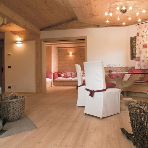 Parquet contrecollé - MONTEFEUDO - FIEMME 3000 - en mélèze / huilé / brossé