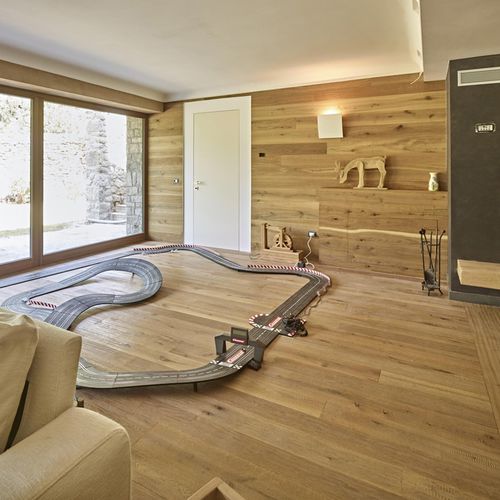 Parquet contrecollé - FIOR DI FERRO - FIEMME 3000 - en chêne / huilé / brossé