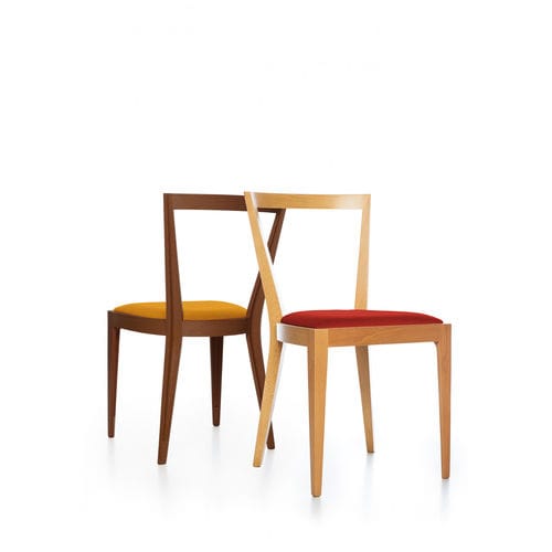 Chaise contemporaine - PONTI 940 - BBB Italia - d'intérieur / en tissu / avec piètement en bois