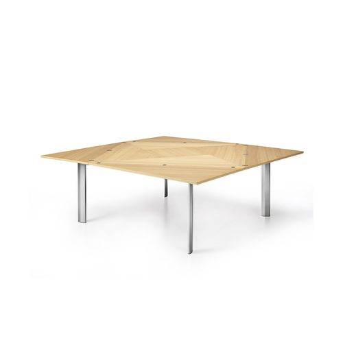 Table contemporaine - SQUARE2SQUARE - BBB Italia - aluminium / avec piètement en aluminium / carrée