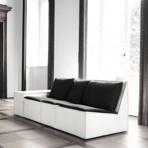Canapé contemporain - EMMA - BBB Italia - en mousse de polyuréthane / blanc / noir