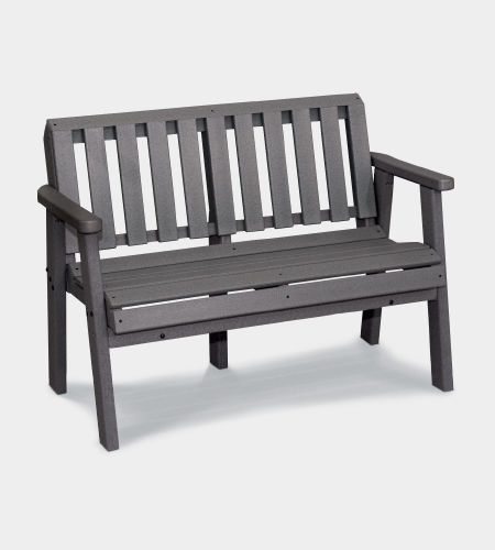 Banc de jardin classique - PARK: PB48 - URBANDESIGN - en plastique recyclé / avec dossier / avec accoudoirs