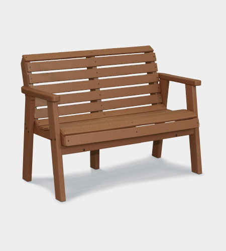 Banc de jardin classique - GRB48 - URBANDESIGN - en plastique recyclé / avec dossier / avec accoudoirs